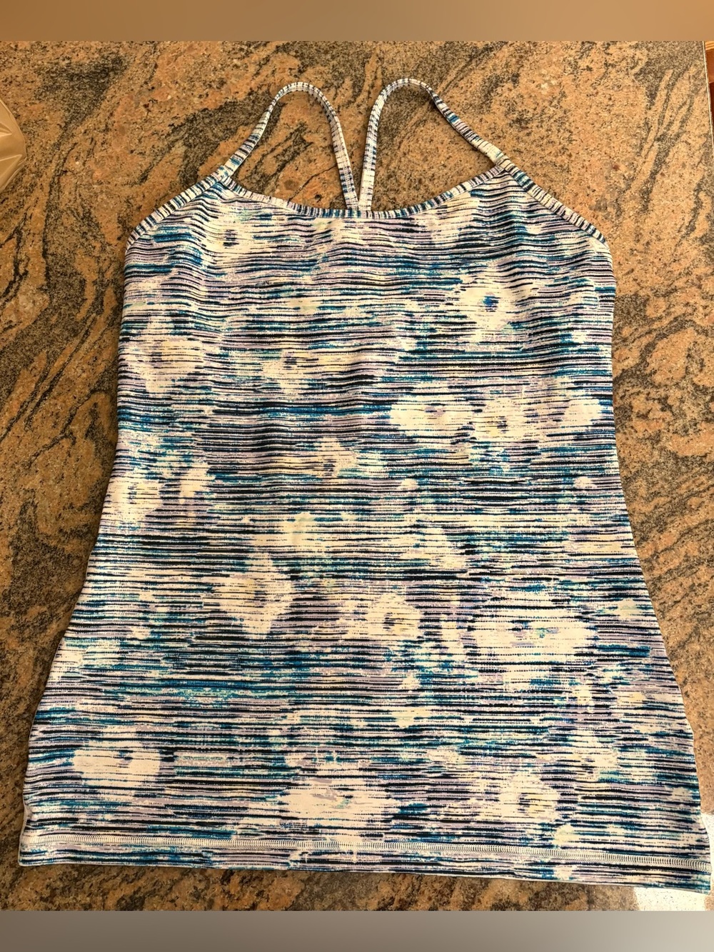 Lululemon True Self Tank Top Blurry Belle Multi Racerback, Size 10